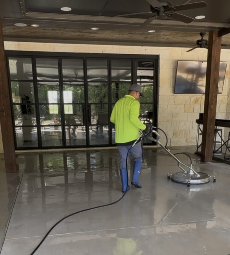 Back porch pressure wash Iola TX