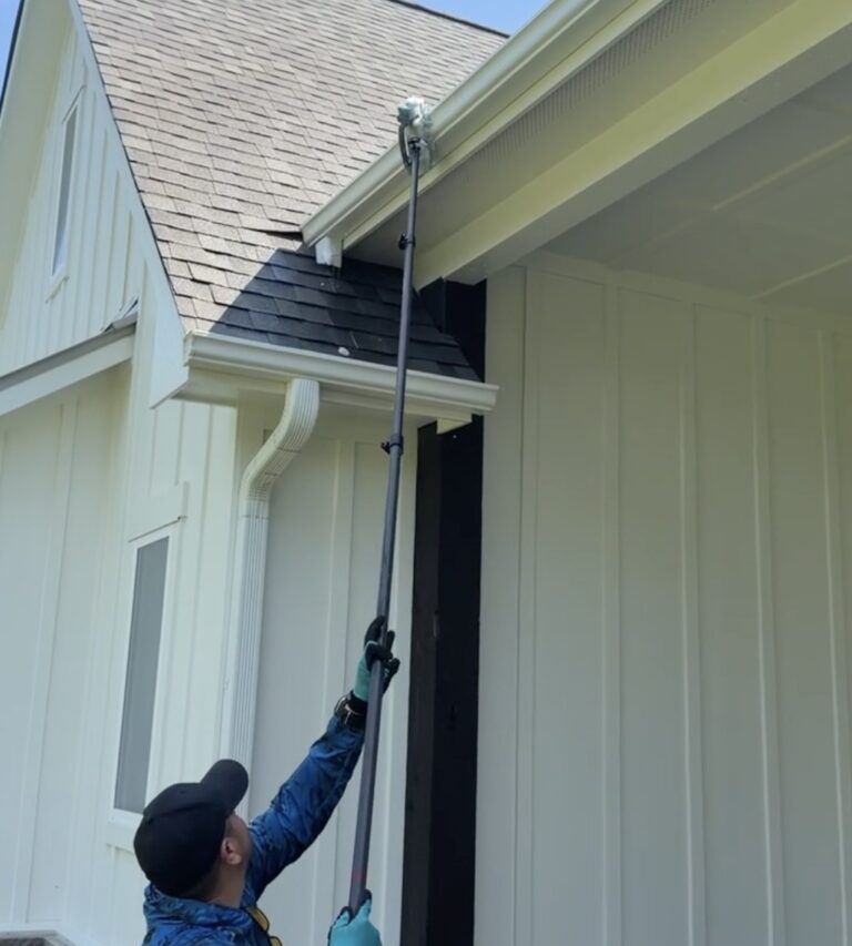 Gutter Brightening to remove stripes in Anderson TX