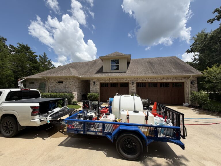 3G Pressure Pro trailer at a house wash job in College Station Texas