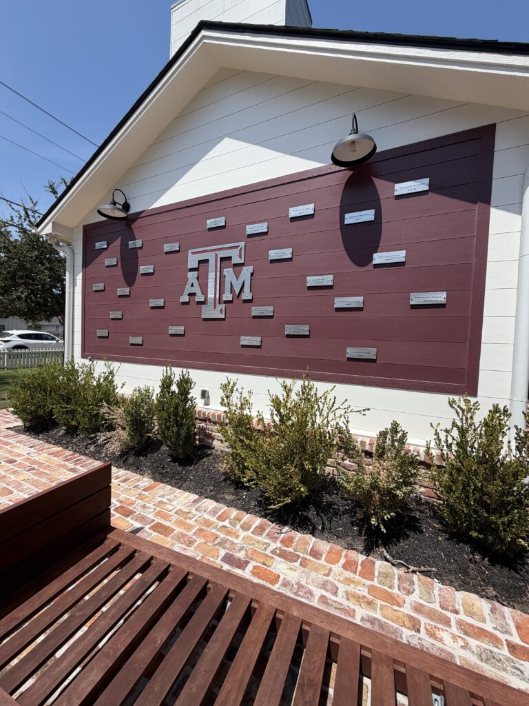 House wash and window cleaning on a game day home in Bryan TX