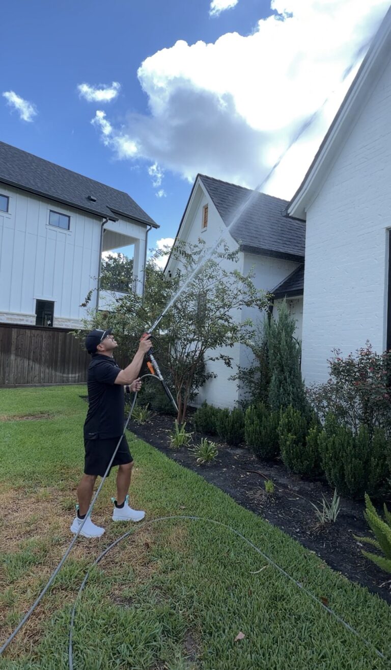 House wash in the Traditions neighborhood in Bryan TX