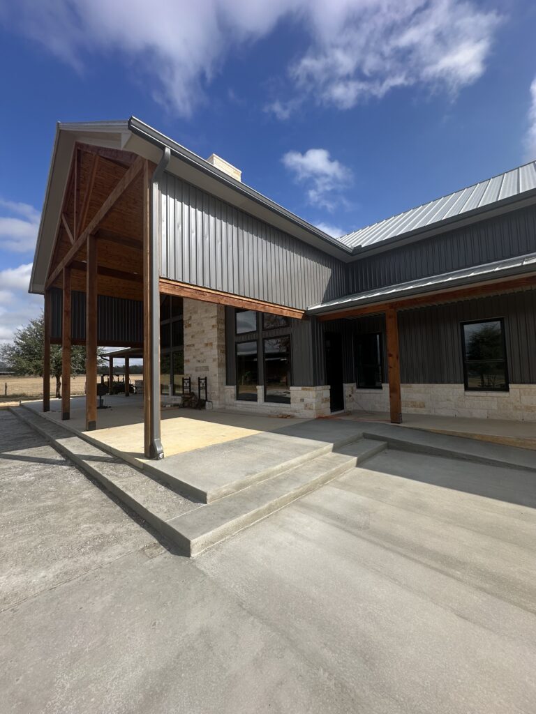 House wash on metal siding in Caldwell TX