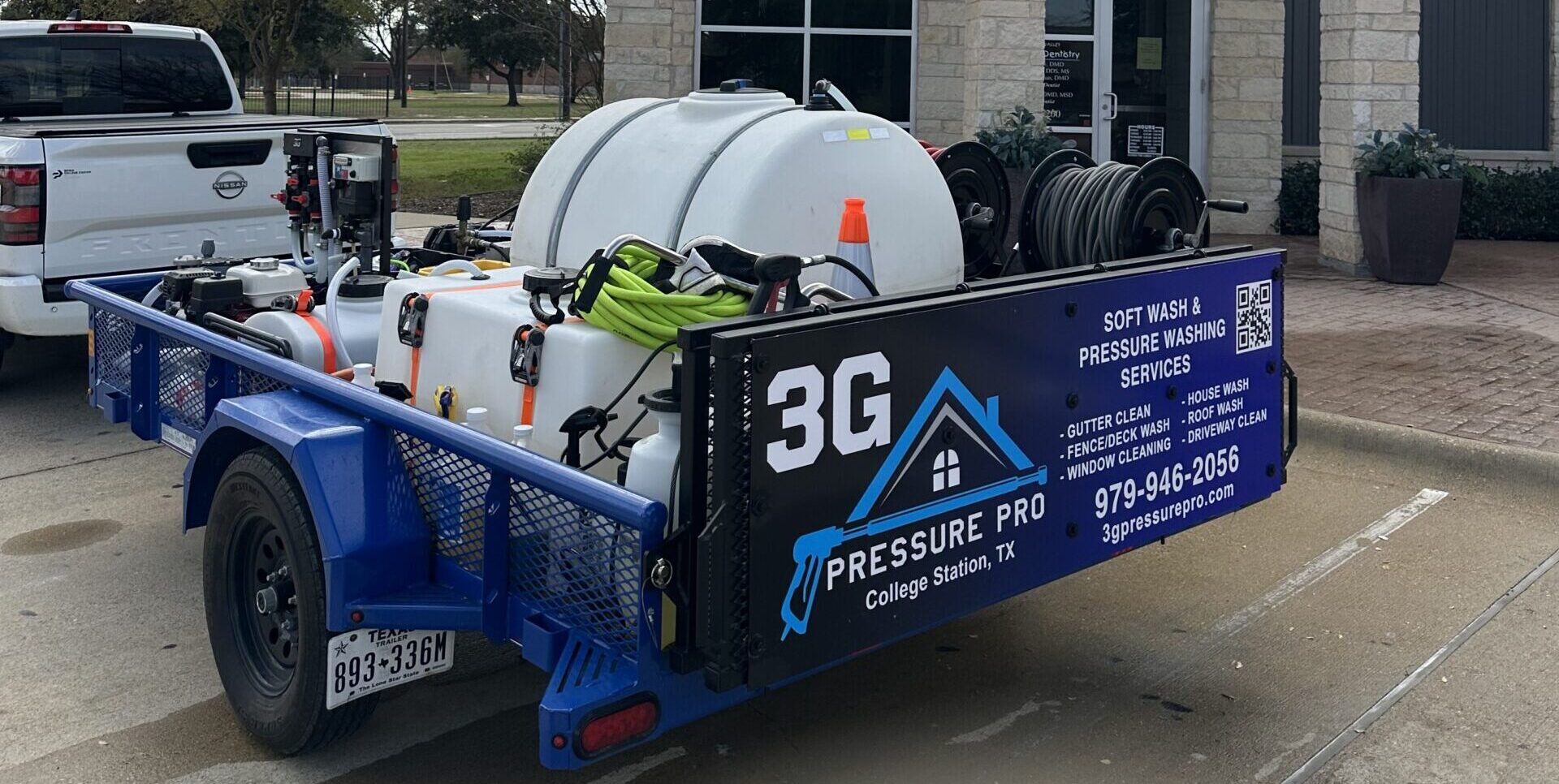 3G Pressure Pro soft wash trailer in College Station Texas