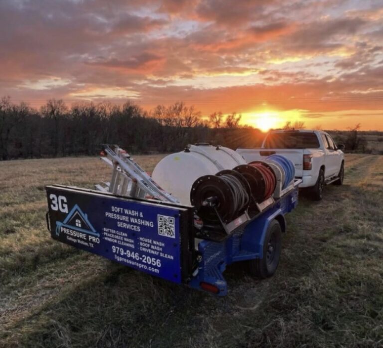 3G Pressure Pro trailer at sunset in Calvert TX