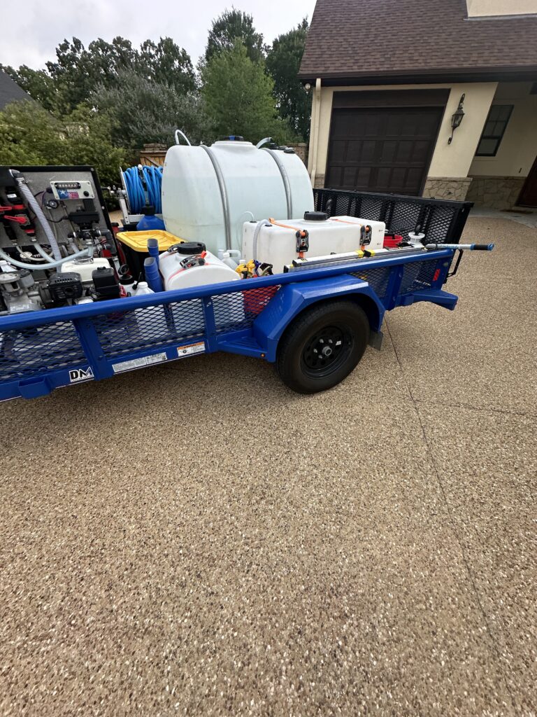 3G Pressure Pro trailer at a job in the Traditions neighborhood in Bryan TX