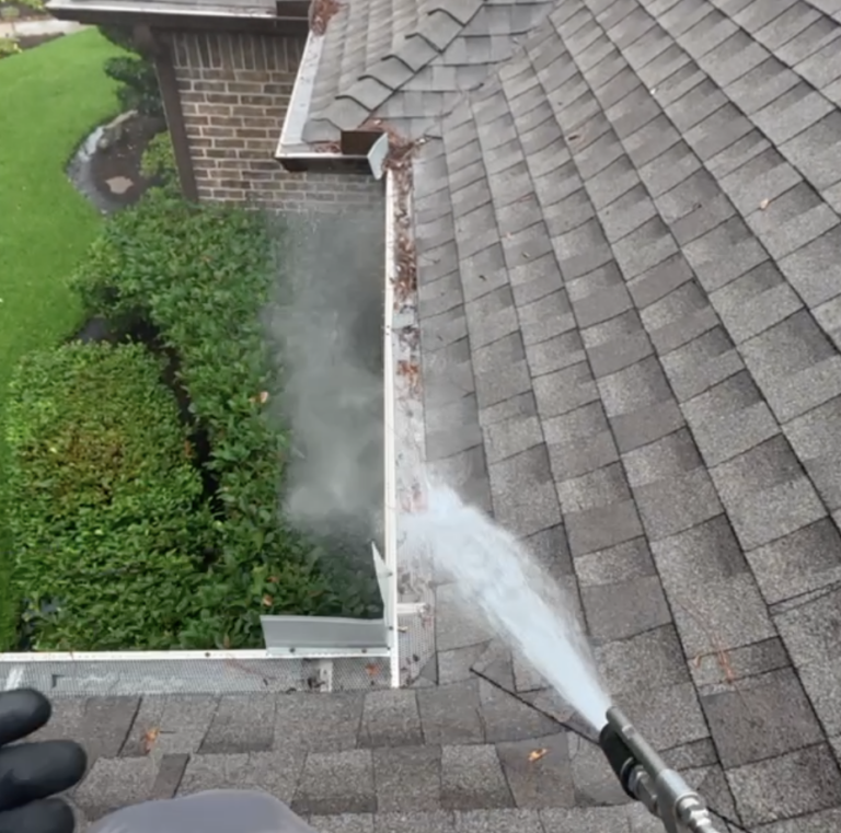 Gutter cleaning rinse in Magnolia TX