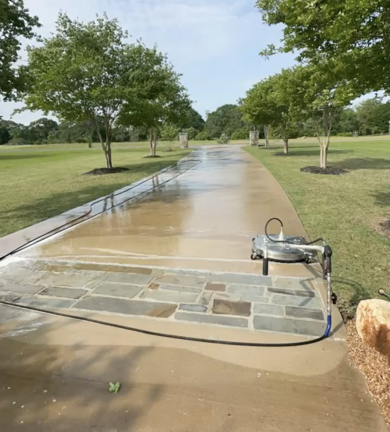 Driveway pressure wash in Iola TX