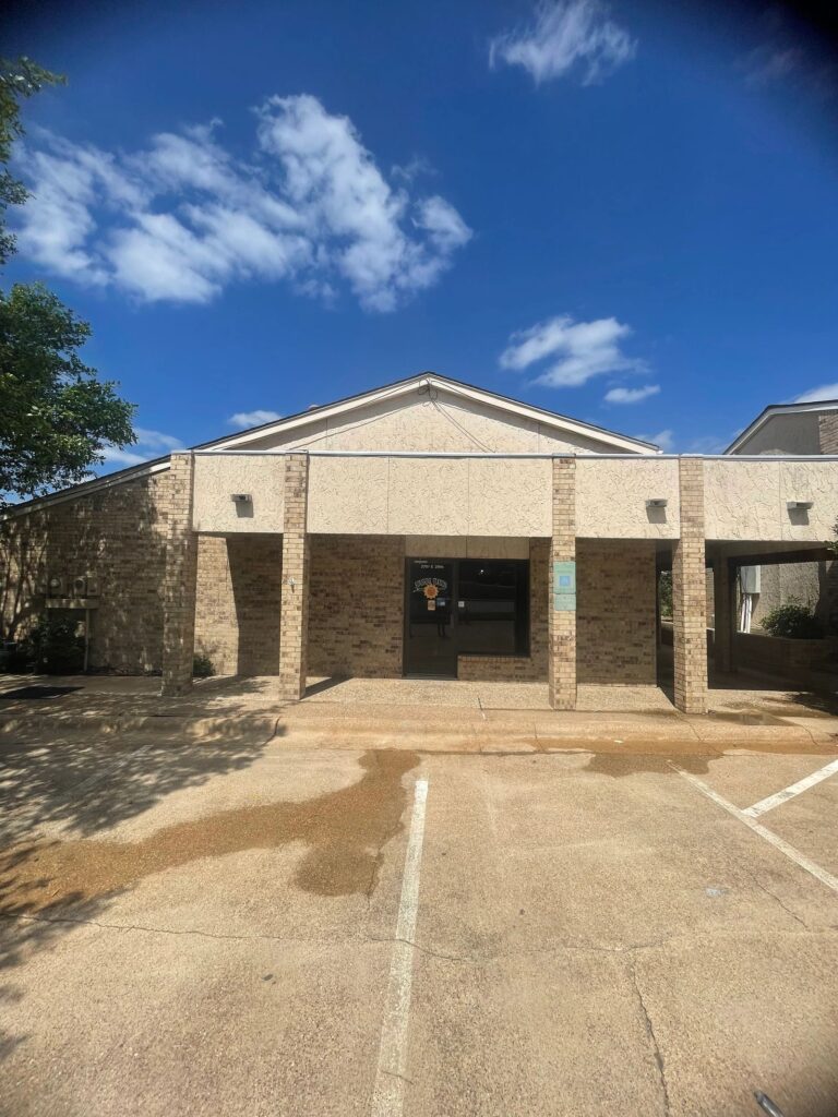 Commercial storefront pressure washing in Bryan TX