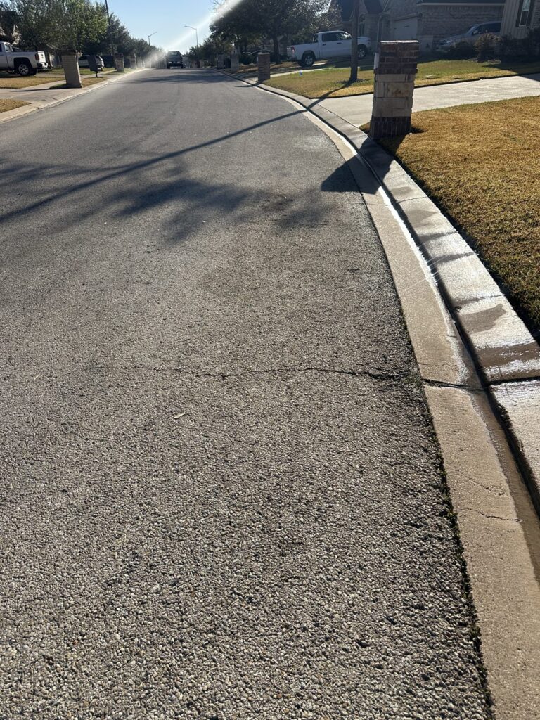Concrete after oil stain removal in Bryan, TX